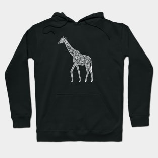 Nubian Giraffe Ink Art - cool animal design - dark colors Hoodie